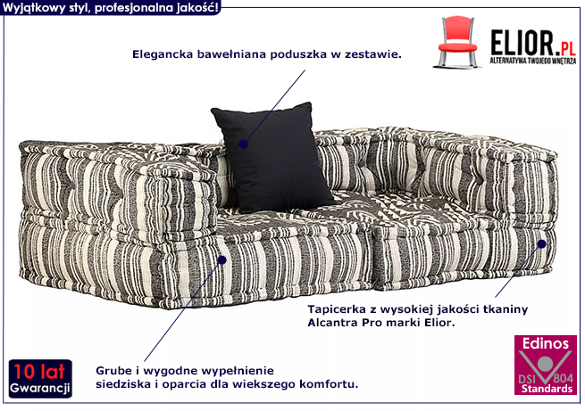 Sofa modułowa Montanex D1 w paski
