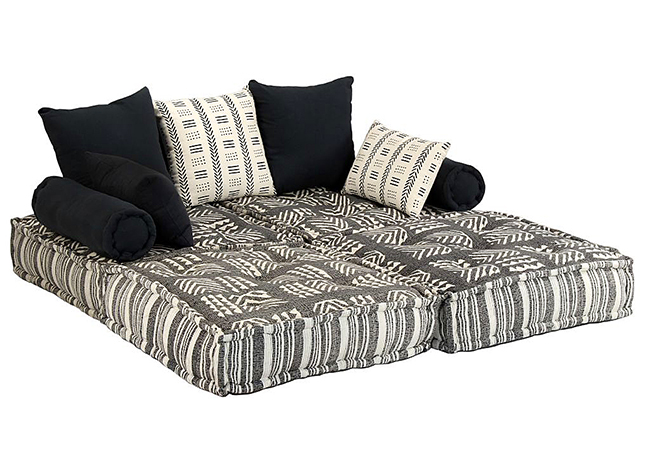 Dwuosobowa sofa modułowa w paski Montanex 2D