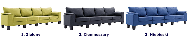 Produkt Czteroosobowa ekskluzywna niebieska sofa - Ezof 4Q