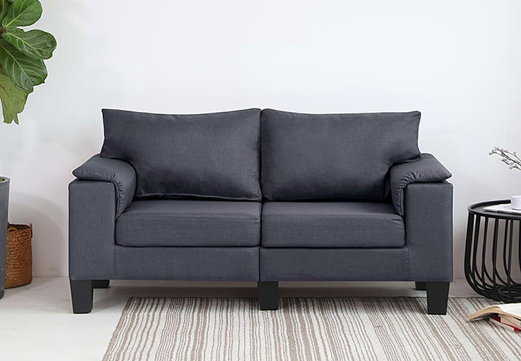 Dwuosobowa ciemnoszara sofa Ezof 2Q