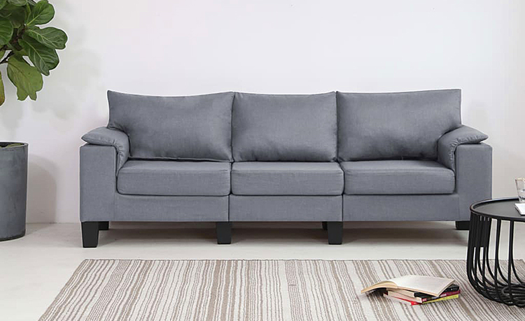 Trzyosobowa jasnoszara sofa Ezof 3Q