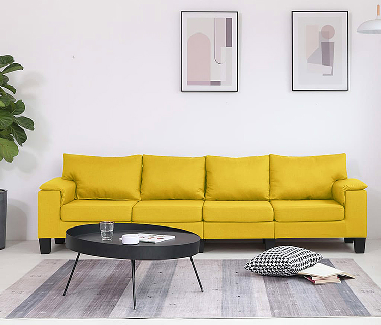 4-osobowa żółta sofa Ezof 4Q