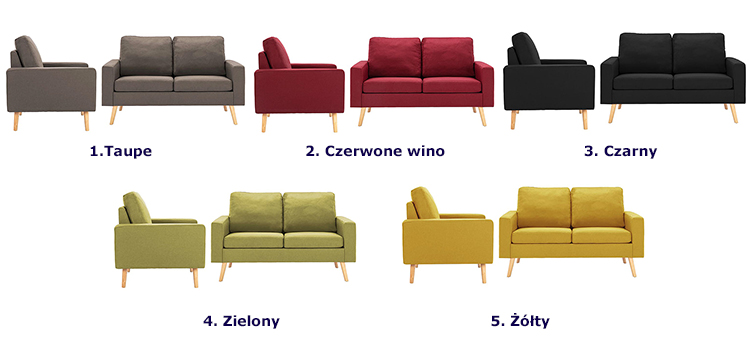 Produkt 3-osobowy zestaw wypoczynkowy z fotelem, winna czerwień - Muria 3X