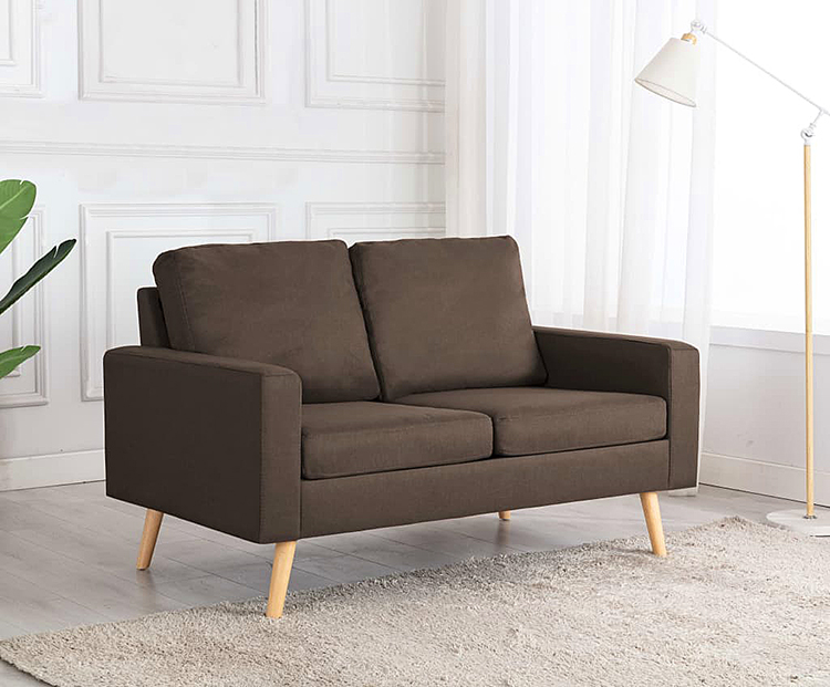 Brązowa sofa z tkaniny Muria 2Q