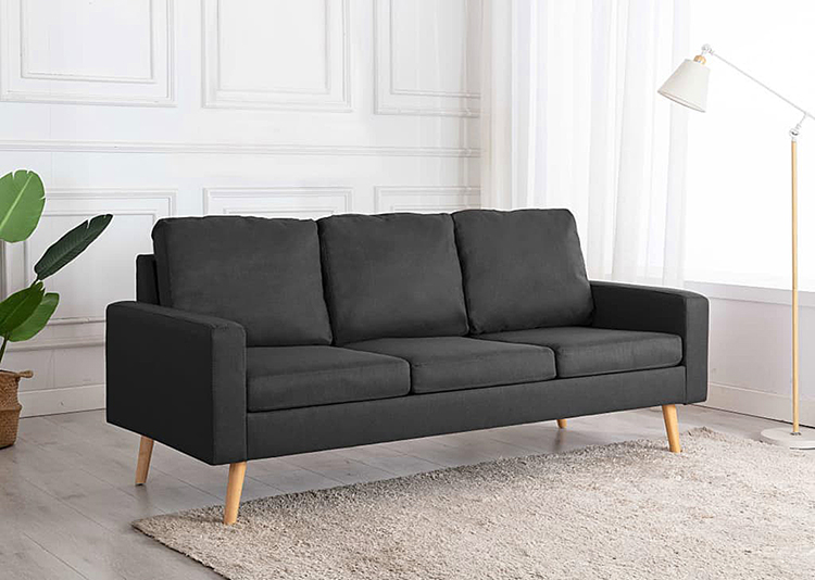 Ciemnoszara sofa z tkaniny Muria 3Q