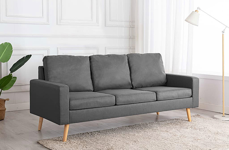 Jasnoszara sofa z tkaniny Muria 3Q