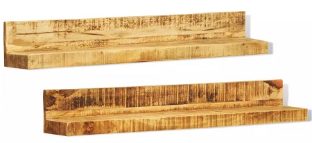Produkt Zestaw drewnianych półek ściennych Mreya - brązowy