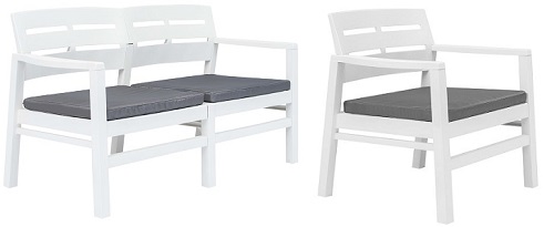 Produkt Zestaw mebli ogrodowych Basak - biały - zdjęcie numer 2
