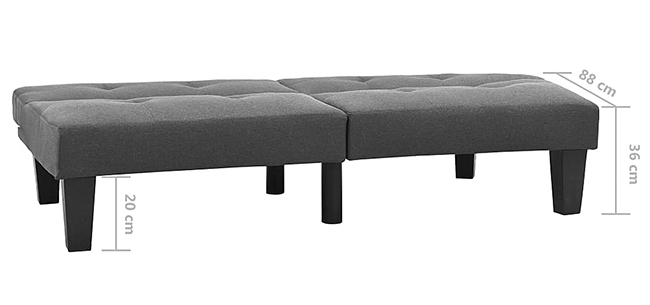Jasnoszara rozkładana sofa Mirza 3X
