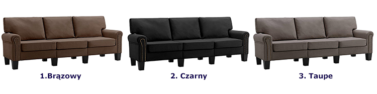 Produkt Trzyosobowa czarna sofa - Dionas 3X