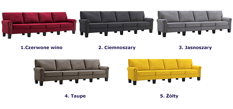 Produkt Czteroosobowa czerwona sofa - Dionas 4X