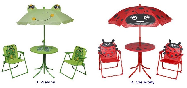Produkt Zestaw mebli ogrodowych dla dzieci Rides - czerwony - zdjęcie numer 2