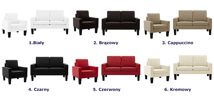 Produkt 3-osobowy komplet wypoczynkowy z fotelem cappuccino - Lencor 2A