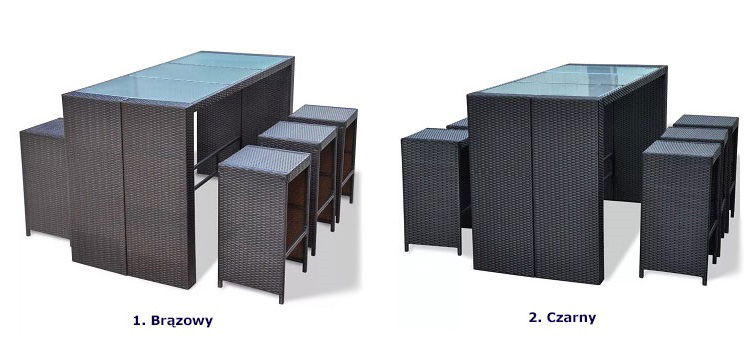 Produkt Zestaw barowy do ogrodu Tavon - czarny - zdjęcie numer 2