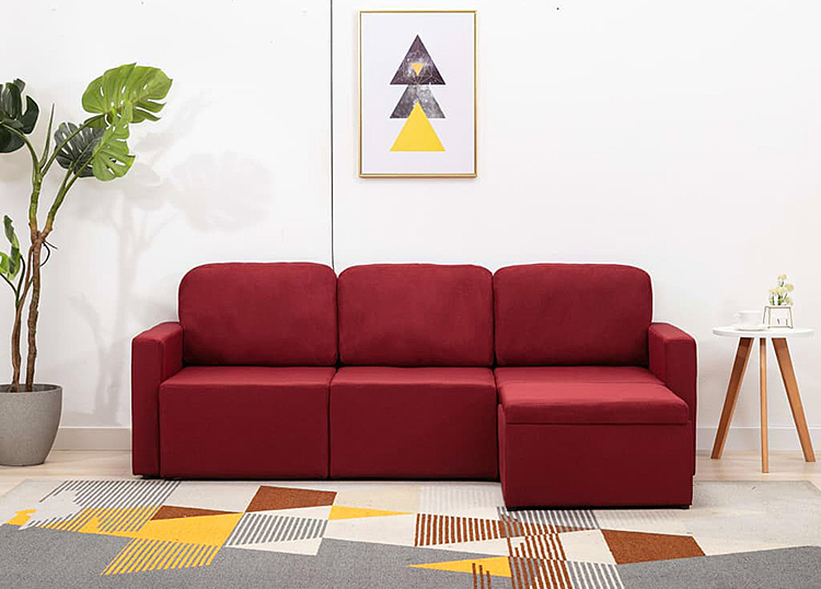 Sofa rozkładana czerwone wino Odi 4Q 