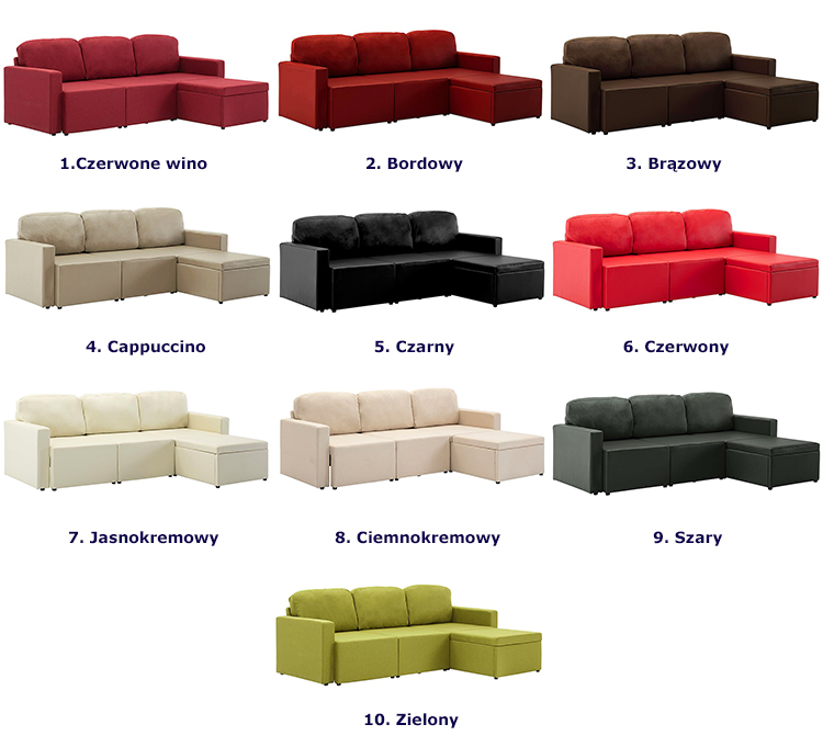 Produkt Rozkładana sofa modułowa cappuccino - Odi 4Q