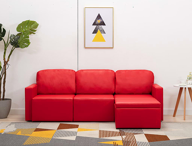 Sofa rozkładana czerwona Odi 4Q