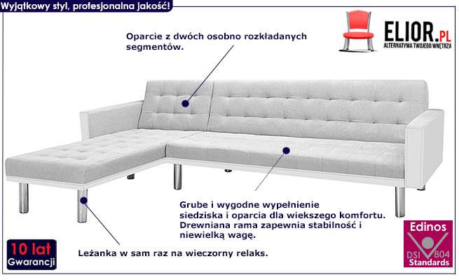 Biało-szary narożnik Iwez 4Q