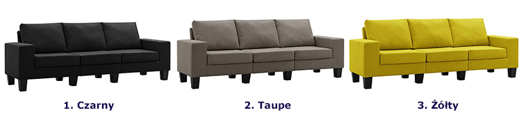 Produkt Ponadczasowa trzyosobowa czarna sofa - Magnex 3Q