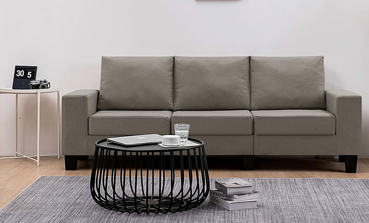 Ponadczasowa trzyosobowa sofa taupe Magnex 3Q