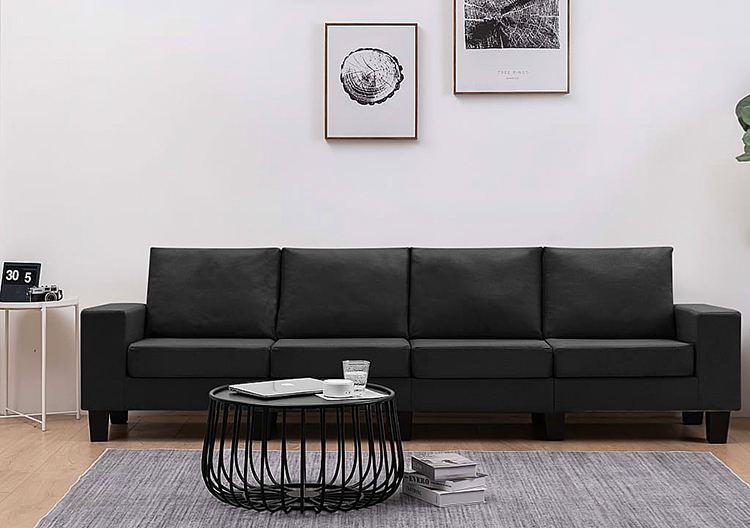 4-osobowa sofa czarna Magnex 4Q