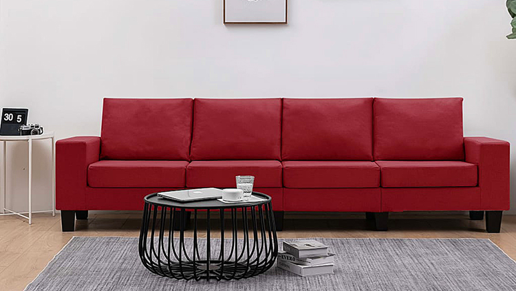 4-osobowa sofa czerwona Magnex 4Q