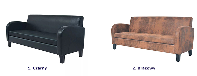 Produkt Trzyosobowa sofa Atlas 3X - czarna