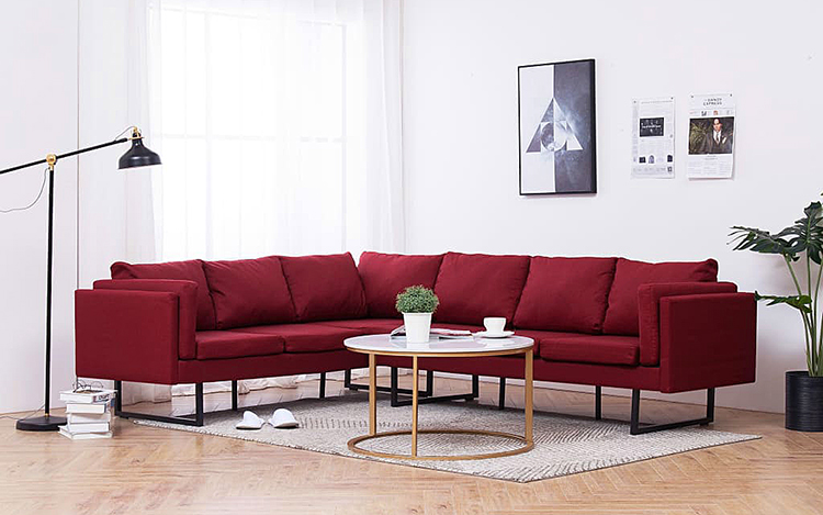 Produkt Przestronna sofa narożna Selwa - czerwona - zdjęcie numer 2