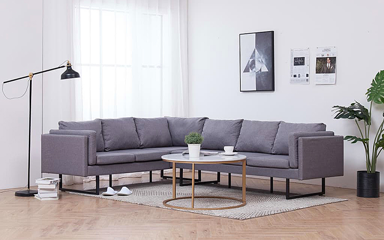Produkt Przestronna sofa narożna Selwa - jasnoszara - zdjęcie numer 2