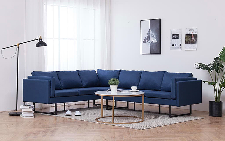 Produkt Przestronna sofa narożna Selwa - niebieska - zdjęcie numer 2
