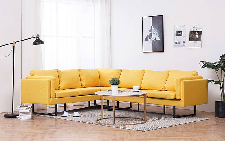 Produkt Przestronna sofa narożna Selwa - żółta - zdjęcie numer 2