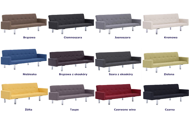 Produkt Rozkładana sofa Enya z podłokietnikami - żółta - zdjęcie numer 3
