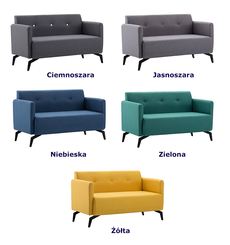 Produkt Stylowa 2-osobowa kanapa Skoma 2X - kolor szary - zdjęcie numer 2