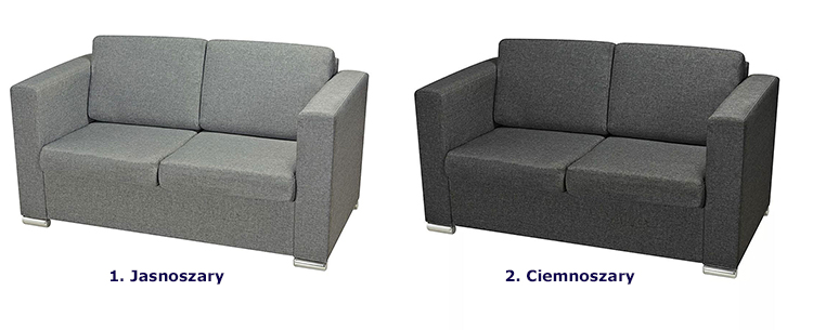 Produkt Dwuosobowa ciemnoszara sofa loftowa - Telva 2Q