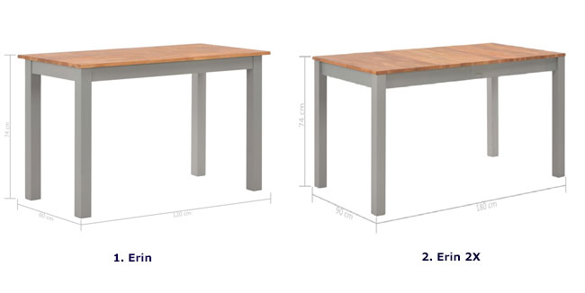 Produkt Stół jadalniany z drewna dębowego Alwura 2X – szary - zdjęcie numer 2