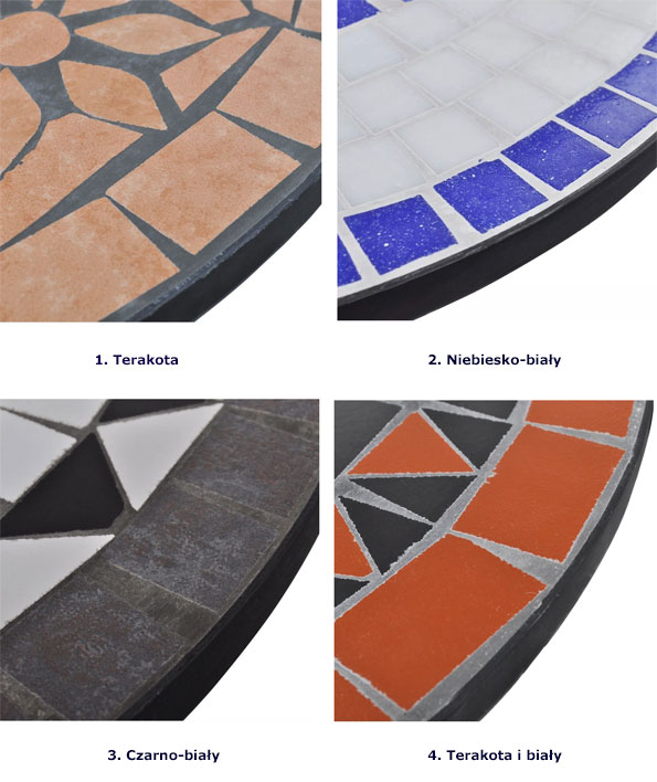 Produkt Niebiesko-biały okrągły stolik ceramiczny na taras - Osmo - zdjęcie numer 2