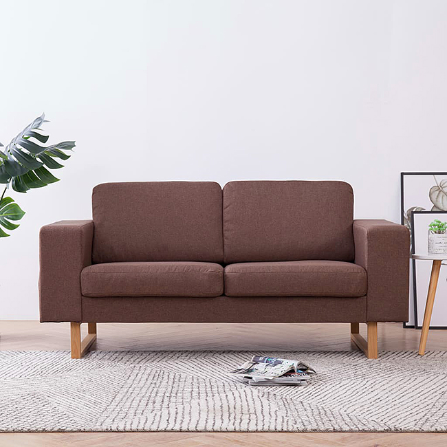 Produkt Elegancka dwuosobowa sofa Ladi 2X - brązowa - zdjęcie numer 2