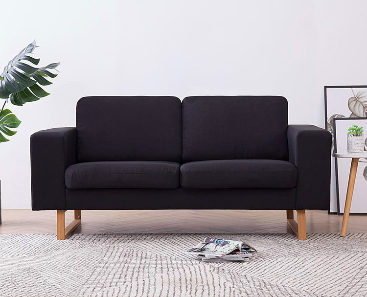 Produkt Elegancka dwuosobowa sofa Ladi 2X - czarna - zdjęcie numer 2