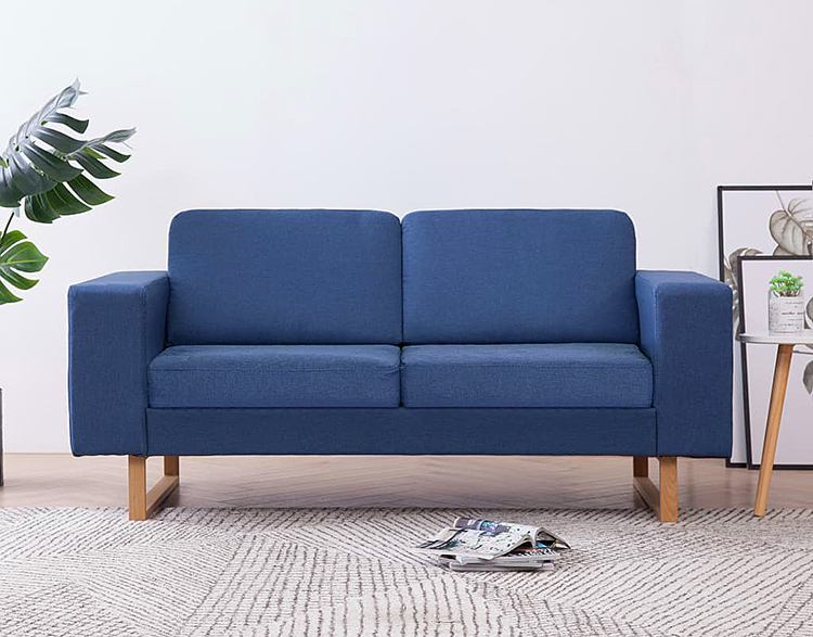 Produkt Granatowa elegancka dwuosobowa sofa - Ladi 2X - zdjęcie numer 2