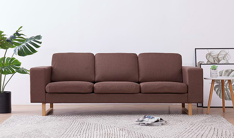 Produkt Elegancka trzyosobowa sofa Ladi 3X - brązowa - zdjęcie numer 2