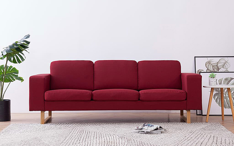 Produkt Elegancka trzyosobowa sofa Ladi 3x - czerwone wino - zdjęcie numer 2