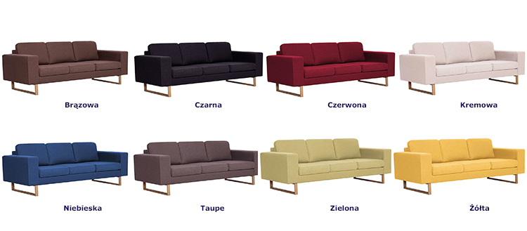 Produkt Elegancka trzyosobowa sofa Ladi 3x -  taupe - zdjęcie numer 3