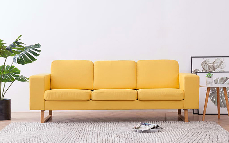 Produkt Elegancka trzyosobowa sofa Ladi 3X - żółta - zdjęcie numer 2