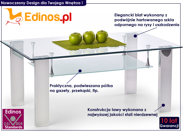 Ława szklana Marla 2x