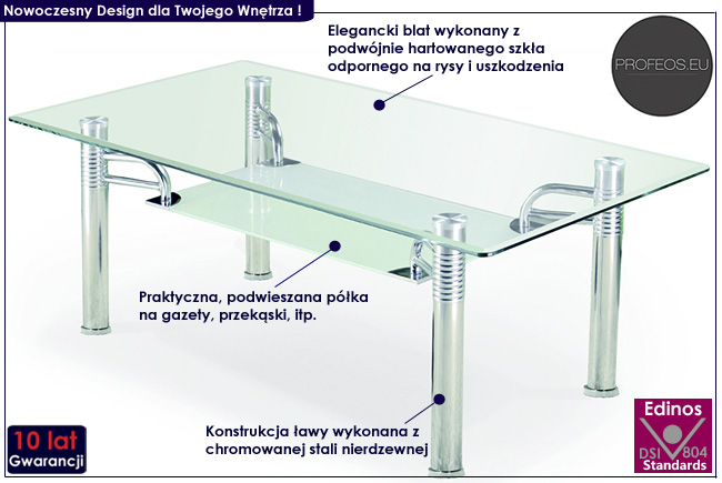 ława chromowana Kirsa