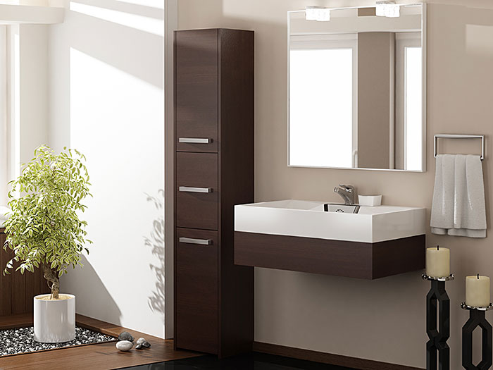 Szafka do łazienki z 6 półkami wenge Delox 2X