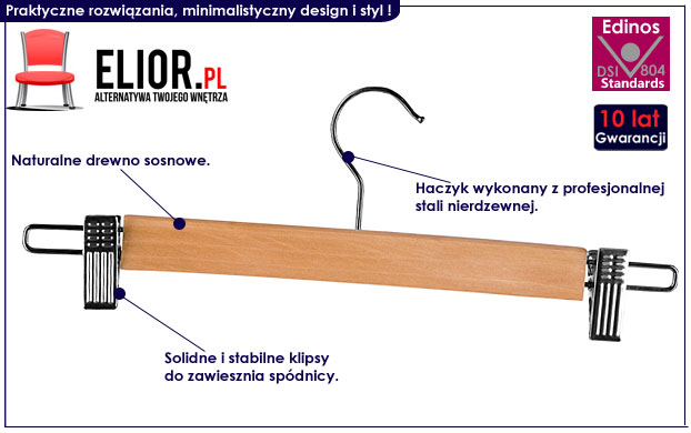 klamrowy wieszak na spódnicę Wixo X7
